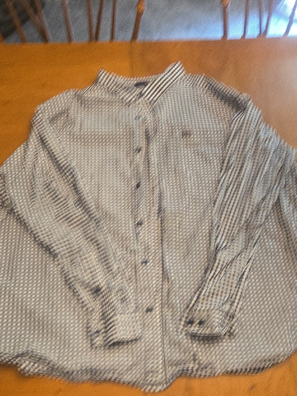 Columbia Blue and White Geometric Button-Down Shirt